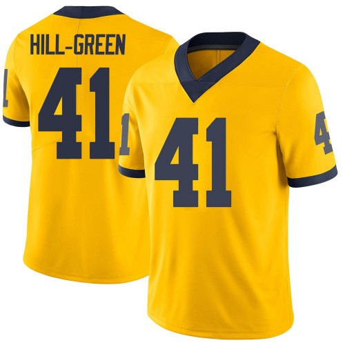 Nikhai Hill-Green Michigan Wolverines Men's NCAA #41 Maize Limited Brand Jordan College Stitched Football Jersey AHW5354PC